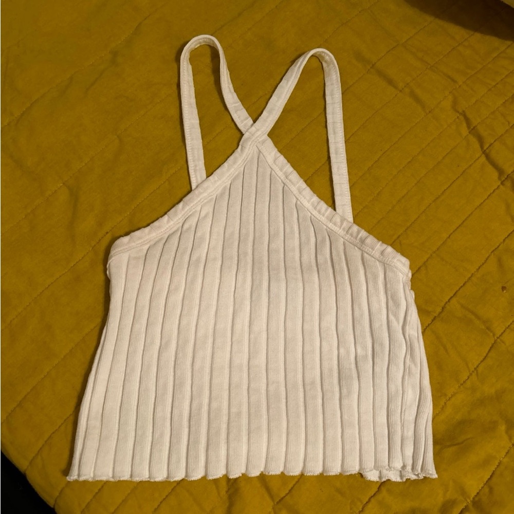 Cross neck crop top Zara